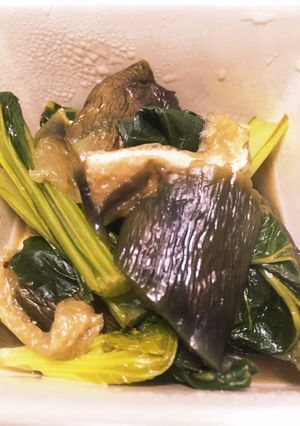 小松菜と茄子と油揚げの煮浸し-レシピのメイン写真