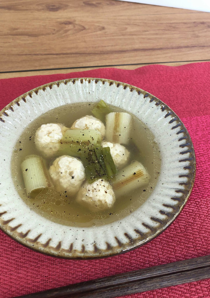 ほっこり、長ねぎと鶏だんごのスープ-レシピのメイン写真