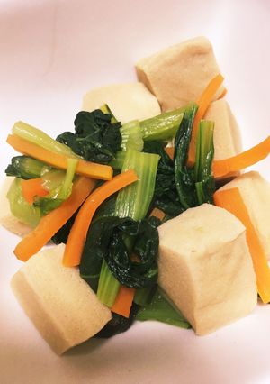 小松菜と高野豆腐の含め煮-レシピのメイン写真
