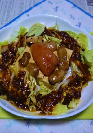 白菜＋明太・焼きにんにくの温奴のタパス-レシピのメイン写真