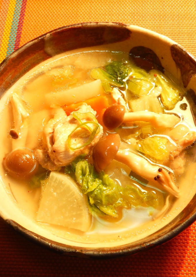 鶏と冬野菜の塩スープ・簡単ぽかぽかワン鍋-レシピのメイン写真