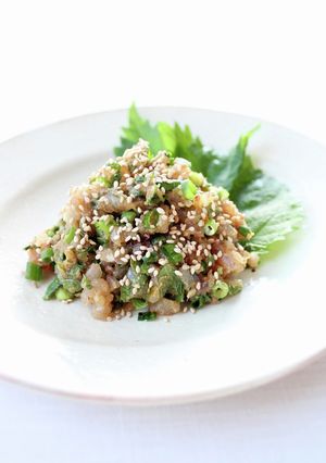 香りがよくて美味しい【鯵のなめろう】-レシピのメイン写真