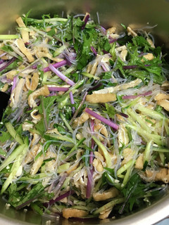 お揚げ(干し豆腐)と水菜の中華サラダ-レシピのメイン写真