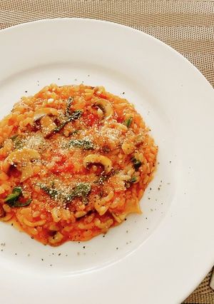 うどんスープの粉末とトマト缶でリゾット-レシピのメイン写真