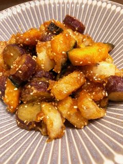 かぼちゃとさつまいもとれんこんの甘辛ダレ-レシピのメイン写真