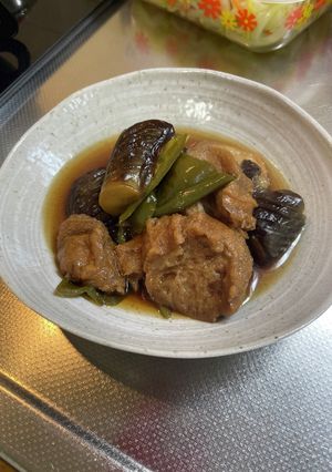 なすとピーマンと油麩の煮浸し-レシピのメイン写真