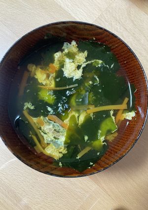 わかめと人参と卵のスープ-レシピのメイン写真