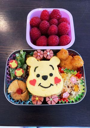 プーさんキャラ弁☆幼稚園保温庫用☆２歳-レシピのメイン写真