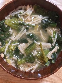 ほうれん草とえのきの味噌汁-レシピのメイン写真