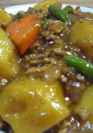 カレー風味そぼろ肉じゃが２０M-レシピのメイン写真