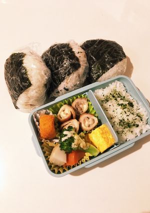高1娘、大学1年息子　弁当　おにぎり-レシピのメイン写真
