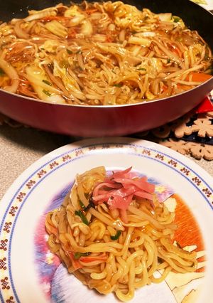 熱々フライパンのあんかけ焼そば-レシピのメイン写真