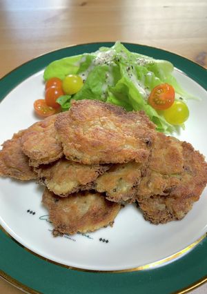 米粉で♪ 豆腐と山芋のカリカリ焼き-レシピのメイン写真