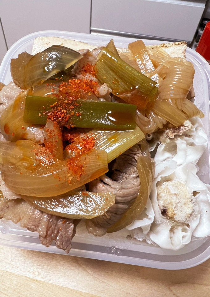 牛肉のすき焼き風☆冷凍しゅうまい弁当-レシピのメイン写真