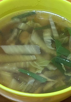 手羽元スープの素DE簡単野菜スープ-レシピのメイン写真