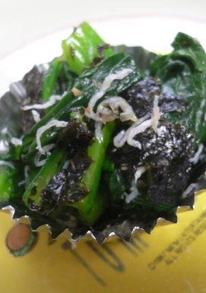 青菜の磯辺和え、お弁当用-レシピのメイン写真