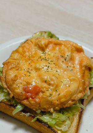 明太チーズのふわ玉キャベツトースト-レシピのメイン写真