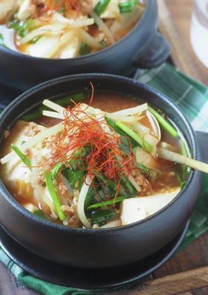 包丁不要！もやしと豆腐のチゲスープ-レシピのメイン写真