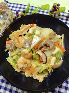 手作りおこげと五目あんかけ の作り方♬-レシピのメイン写真