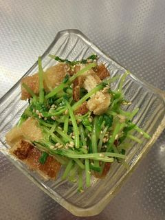 油揚げと豆苗-レシピのメイン写真