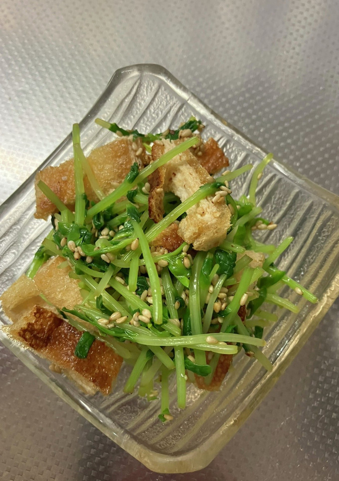 油揚げと豆苗-レシピのメイン写真