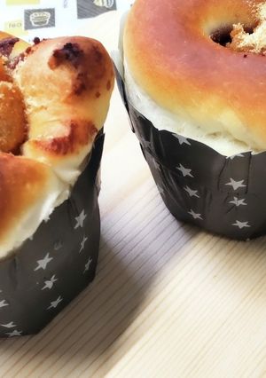 和風スイーツわらび餅きな粉あんパン-レシピのメイン写真