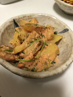 豆苗とじゃがいもの明太炒め-レシピのメイン写真