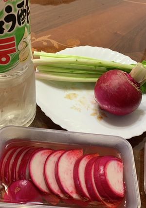 らっきょう酢漬け(ミツカン) 赤かぶ-レシピのメイン写真