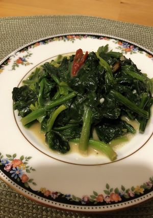 ほうれん草くたくた　イタリア風付け合わせ-レシピのメイン写真