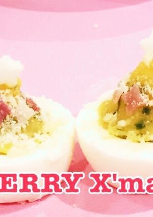 クリスマスツリーゆで卵　#冬レシピ-レシピのメイン写真