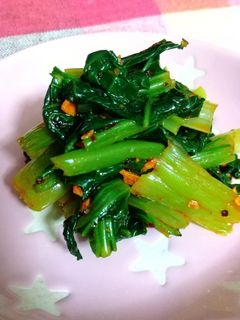 小松菜の食べるラー油和え-レシピのメイン写真