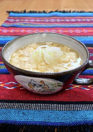 豆腐と卵白のお味噌汁-レシピのメイン写真