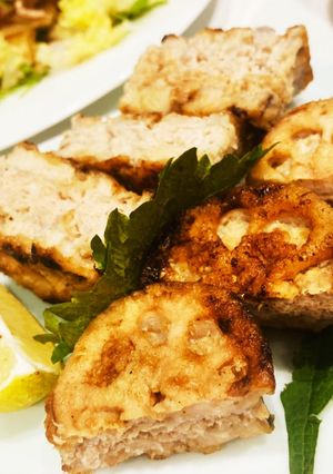 山椒でいただく蓮根の挟み焼き-レシピのメイン写真