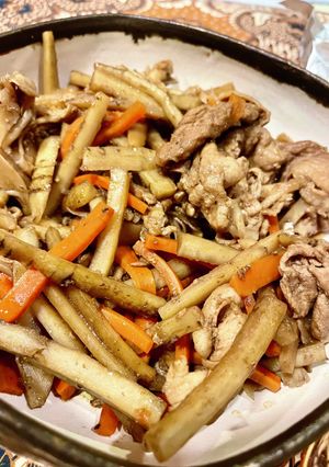 香りゴボウと豚肉のバルサミコ風味きんぴら-レシピのメイン写真