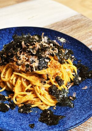 韓国ツナ缶で☆オイマヨパスタ-レシピのメイン写真