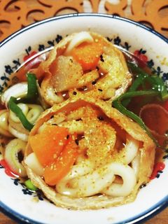 逆さまきつねうどん-レシピのメイン写真