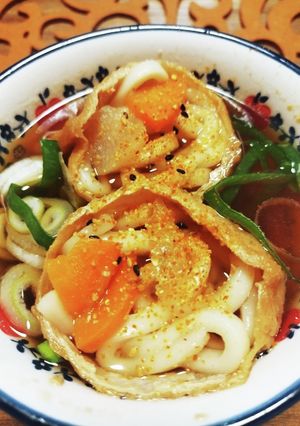 逆さまきつねうどん-レシピのメイン写真