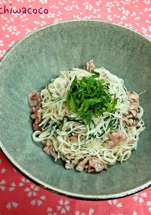 ぶた肉と冷麦のにんにく炒め-レシピのメイン写真