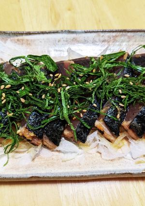 鰹のたたき漬けカルパッチョ-レシピのメイン写真