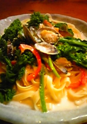 菜の花とあさりで春パスタ-レシピのメイン写真