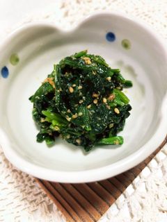 ほうれん草のゴマ味噌和え-レシピのメイン写真
