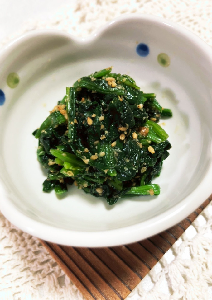 ほうれん草のゴマ味噌和え-レシピのメイン写真