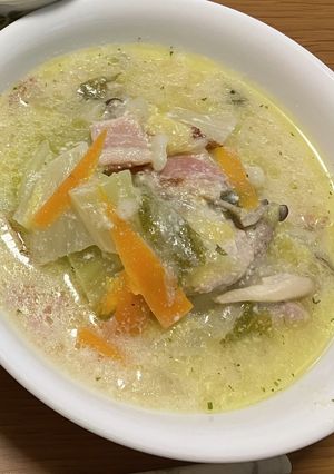 【ホットクック】白菜と鶏のクリームスープ-レシピのメイン写真