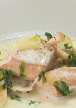 サケとキノコのクリーム煮-レシピのメイン写真