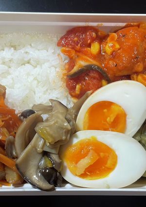 洋風ランチボックス！チキンのトマト煮弁当-レシピのメイン写真