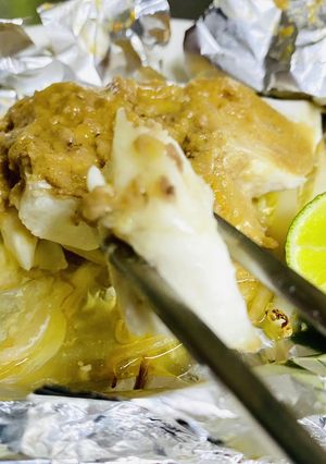 【カワハギ・肝のホイル焼き】-レシピのメイン写真