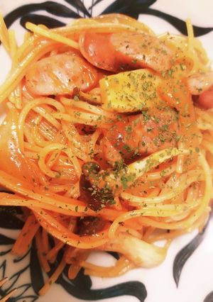 レンジで喫茶店のケチャップスパゲティ-レシピのメイン写真