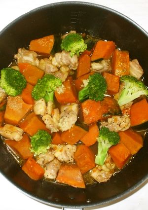鶏かぼちゃ生姜煮♪簡単胃腸を温める薬膳-レシピのメイン写真
