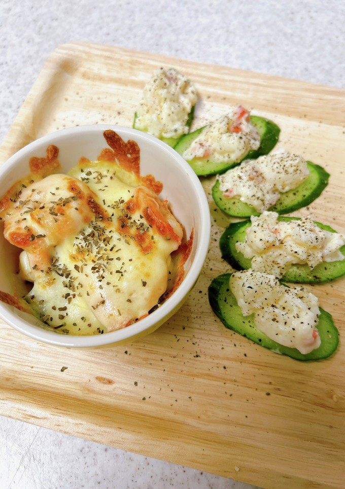 燻製マヨネーズで和えたエビのチーズ焼き-レシピのメイン写真