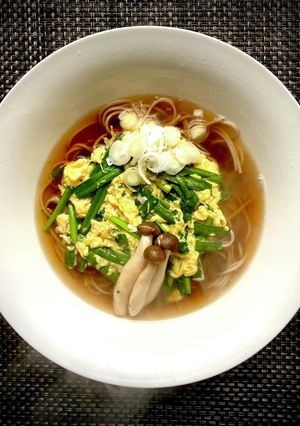 ニラたま蕎麦-レシピのメイン写真